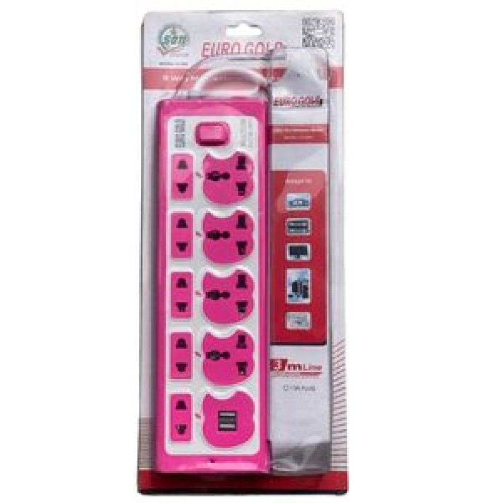 EURO GOLD EXTENSION- WITH 2 USB PORT